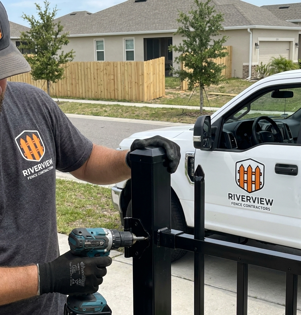 Riverview Fence Contractors branded truck