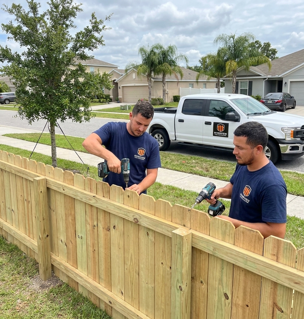 Fence repair project in Riverview