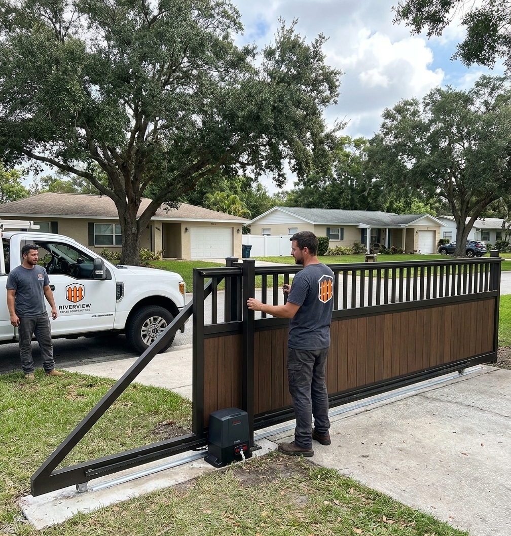Automated driveway gate installed in Riverview